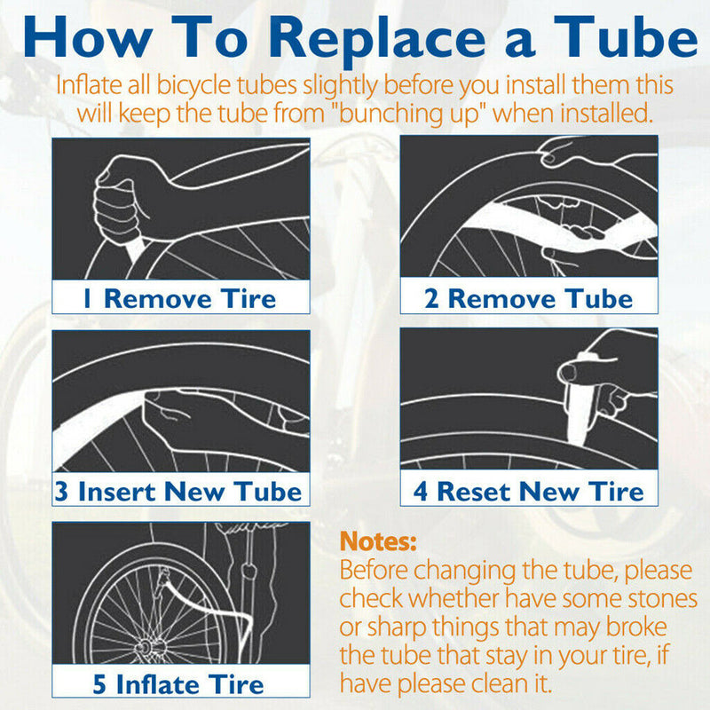 2Pieces 28 Inch Bike Tube Bicycle Tube Mountain Tube, 700 x28-32c Presta Valve