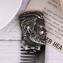 Stainless Steel Beard Mustache Shaving Comb Mustache Facial Hair Comb Brush%!
