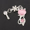 3.5mm Jack Cat Crystal Dust Plug Pink P9I2