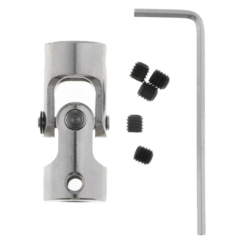 Single Chrome Universal Steering Shaft U Joint Coupler