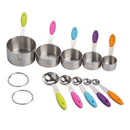 10-piece 18/8 Measuring Cups and Spoons Set, Ejoyous Stainless Steel K YXF