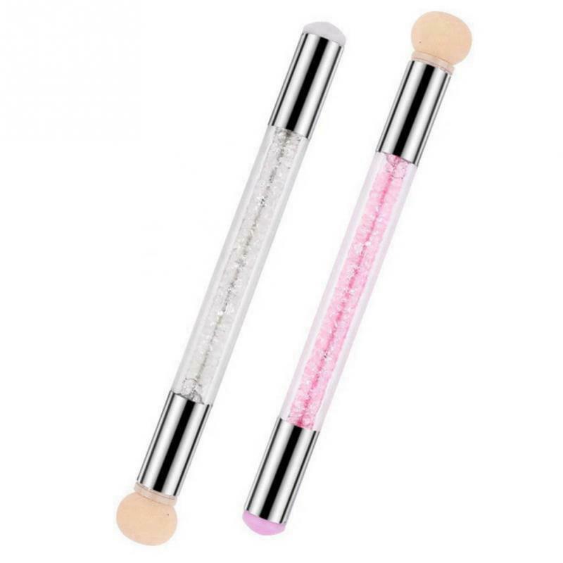 Nail Art Glitter Powder Sponge Brush Rhinestone Gradient Painting Pen Manic W4P6