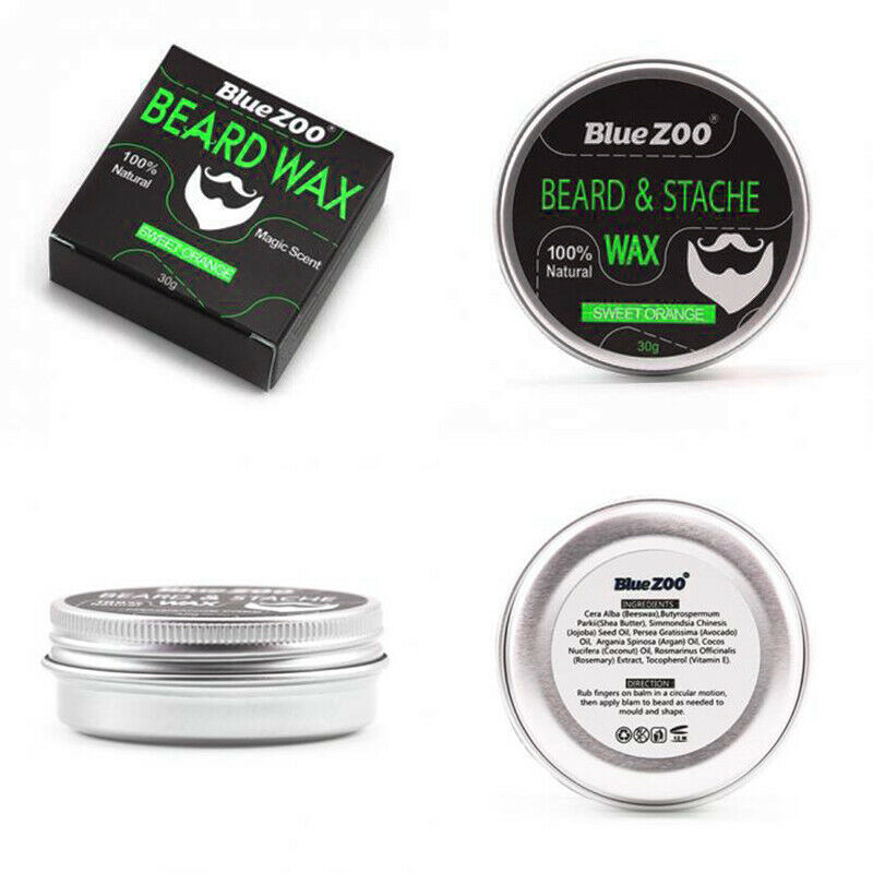 bluezoo Men Beard Moustache Styling Wax Moisturizing Oil Control Balm Sooth T5Y7