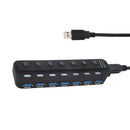 7-Port USB 3.0 Hub with Individual LED Power Switches