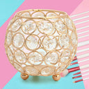 European Style Round Crystal Makeup Brush Storage Box Jewelry Organizer