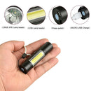 Multifunctional Led Flashlight Usb Rechargeable Battery Powerful Torch Side