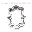 4pcs/set European Wedding Frame Cookie Cutters Biscuits Stainless Steel Too E7U8