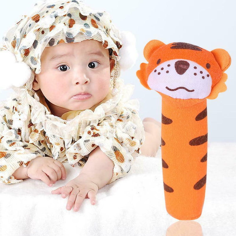 Developmental Animal Soft Stuffed Infant Baby Plush Toys Rattles Kids Tiger