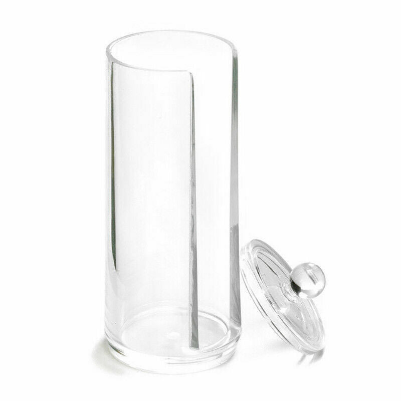 Acrylic Round Contain Cosmetic Makeup Cotton Pad Organizer Jewelry Hold XJG