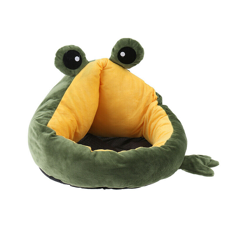 Pet  House Indoor Frog Cat Bed Warm Small Beds Portable Kitten Mat Soft CutS Ew
