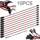 10PCS 300MM Servo Extension Lead Wire Cable For RC Futaba, JR, Male to Female #