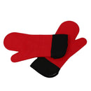 2pcs Red Silicone Kitchen Oven Mitt Glove Potholder with Extra Long Canvas  R1M8