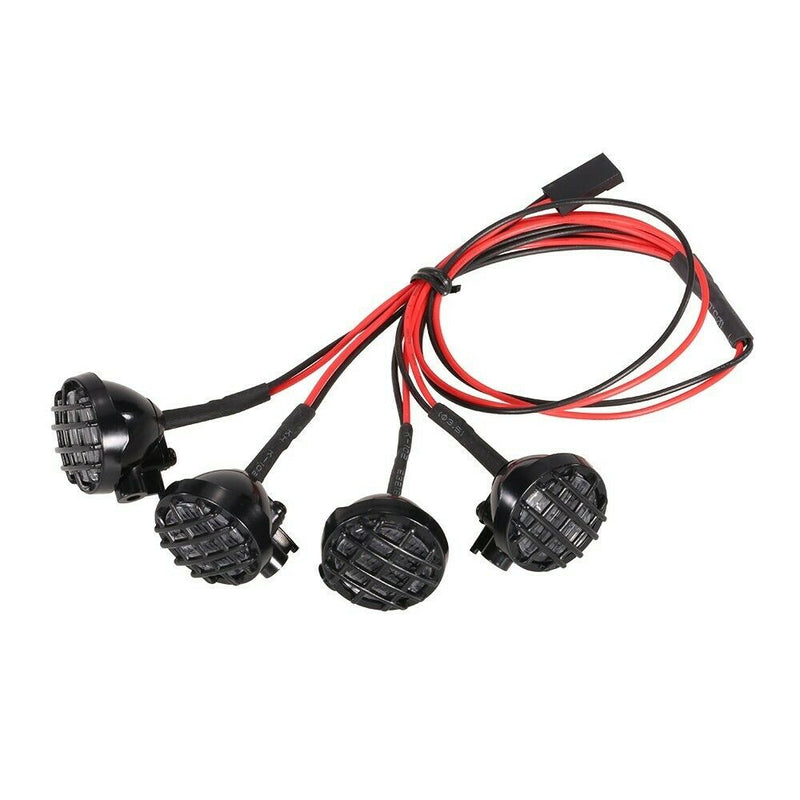 4 Pieces LED White Lights with Display for 1/10 1/8  HSP Redcat RC4WD