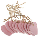 10Pcs Blank Wood Love Heart Wooden Embellishment Scrapbooking Craft Hanging Tags