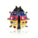 Fashion Colorful Enamel Rhinestone Ladybug Brooches Beetle Pin Corsage JewelB3C