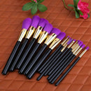 15pcs Purple Makeup Brushes Set Professional Foundation Blending Cosmetics