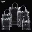 New Women Clear Tote Bag Transparent PVC Purse Shoulder Handbag Shopper Handles