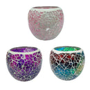 Pack 3 Mosaic Glass Candle Holder Tealight Votive Holder Wedding Party Decor