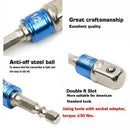3PCS Socket Adapter Impact Set Hex Shank to 1/4 3/8 1/2 inch Colorful Exten F2V3