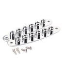 2pcs Guitar String Mounting Ferrules Bushings Metal Chrome Bass Guitar Parts