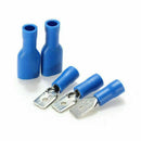 100pcs Blue Insulated Spade Electrical Wire Cable Connector Crimp Terminal Kit