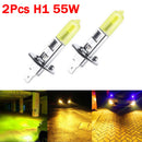 2 X H1 55W bulbs LED Headlight Bulbs Beam Kit 55W Halogen Lamp 12V Yellow