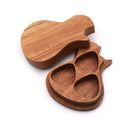 3pcs Smooth Surface With Case Bass Ukulele Gift Wooden Guitar Picks Replacement