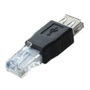 Female USB to Male RJ45 8P8C Adaptor Connector F9Y6