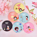 1 Pcs Cute Mirror Personality Fashion Portable Round Mirror Mini Makeup Mirror