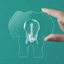 Transparent Adhesive Wall Hooks Cute Elephant Bath Hook Home Kitchen Towel  X2W8
