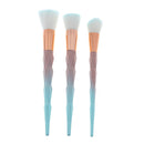 3pcs Diamond Pink Gradient Green Makeup Brush