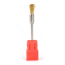 Nail drill bits cleaning brush golden copper wire cleaner brushes nail tools  LJ