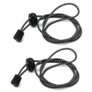 1 Pair Elastic Reflective Laces Easy Attachment for Marathon Sports (Black) P2Q7
