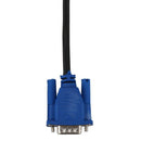 Black Blue VGA 15 pins Male to Male Plug Cable Computer Monitor Wire Cable  L4P7