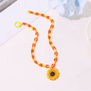 Sunflower Exaggerated Pendant Clavicle Chain Thick Necklace Women Jewelry A