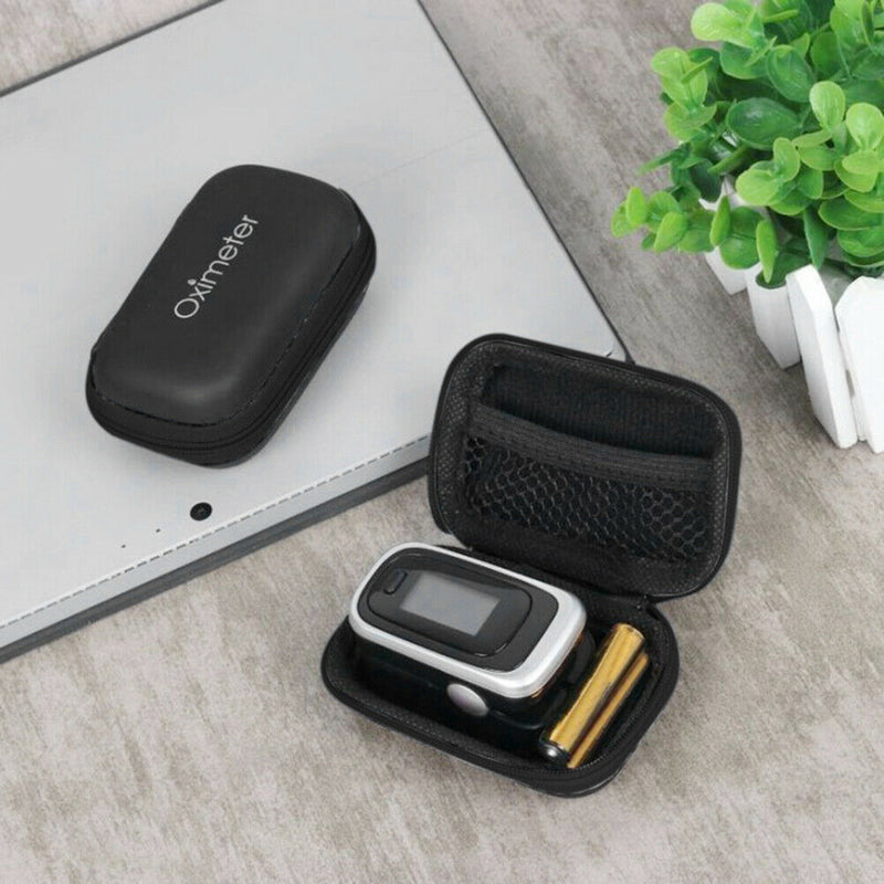 Portable Finger Pulse Oximeter Storage Bag Protective Zipper Carrying Case Box