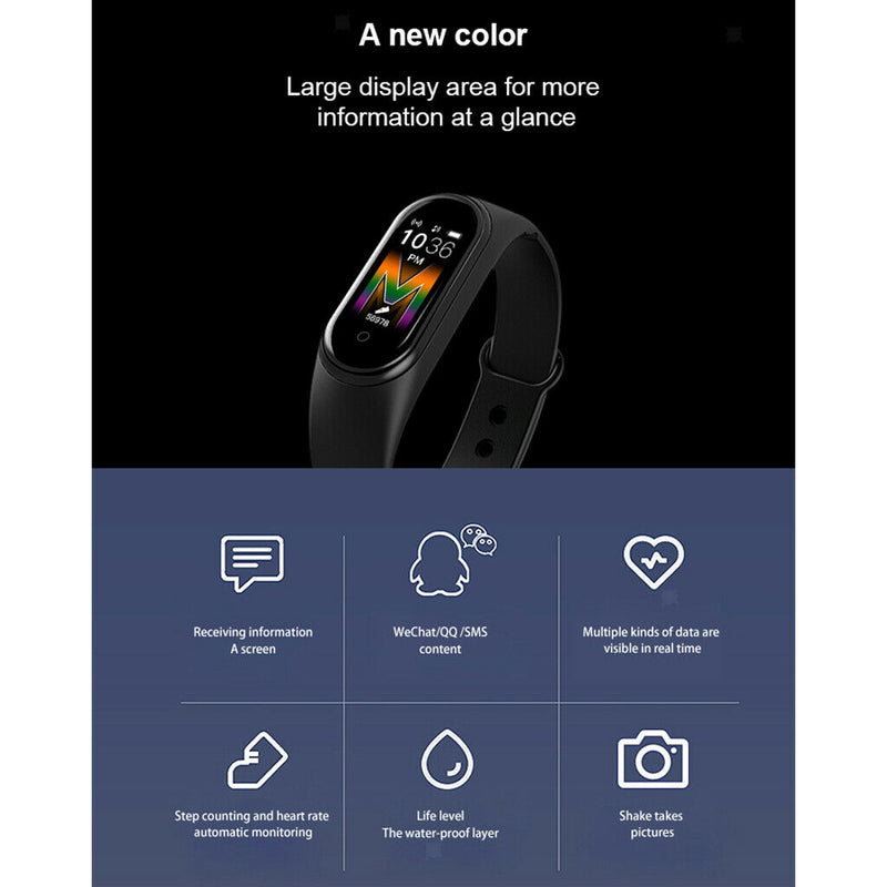 D02-M5 BT Smart Wristband Global Version Bracelet fitness tracker Black