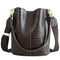 Women Large Capacity Alligator Bucket Bags Crocodile Pattern Handbag Casual I1A4