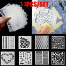 13pcs Embossing Template Scrapbooking Walls Painting Layering Stencils DIY