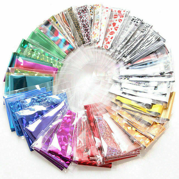 48 Sheet Mix Color Transfer Foil Nail Art Star Design HOT N2P0 For nail Sti H8A5