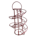 Iron Spiral Egg Holder Roller Rack Organizer Dispenser Keeper 24 Eggs Red