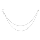 Double Layer Long Metal Hipster Jean Belt Keychain Ring Clip Key Chain Punk 3C