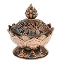 Lotus Incense Smoke Cone Aroma Burner Holder Stove Backflow Censer Decor -  F3I9