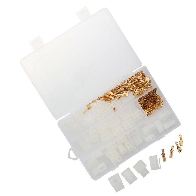 20 Kits 2 4 Pin 6.3mm Crimp Terminal Cable Locking Male Female Connector