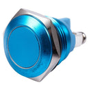 16mm Flush Mounted Momentary SPST Blue Stainless Steel Round Push Button Sw Q5X7