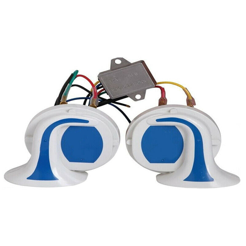 1 Set 12V Loud Car Truck 110DB Dual-tone Snail Electric Air Horn Universal
