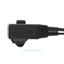 2Pcs D-Shape 2 Pin Earpiece Headset MIC PTT for Baofeng Kenwood TYT Radios