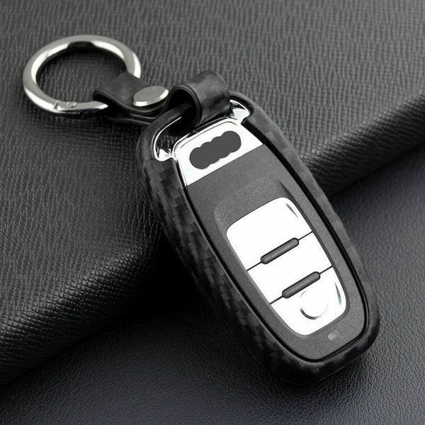 Scratch Proof Carbon Fiber Styling Car Key Case For Audi A4 A5 A6 A7 A8  HIE