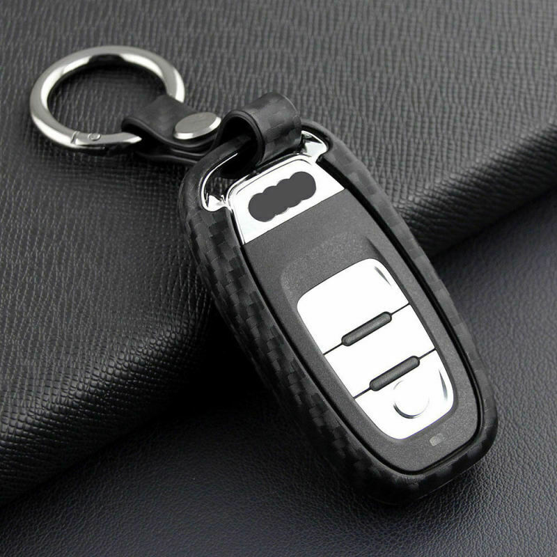 Scratch Proof Carbon Fiber Styling Car Key Case For Audi A4 A5 A6 A7 A8  HIE