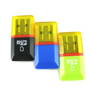 2Pcs USB 2.0 Mini  HC TF Flash Memory Card Reader Mini Adapter For Laptop LJ